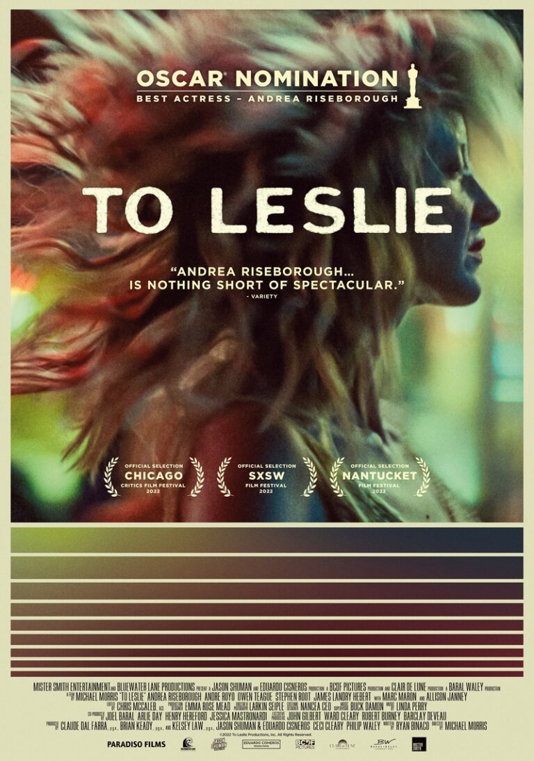 To Leslie : movie poster distributed by Paradisofilms in The Netherlands