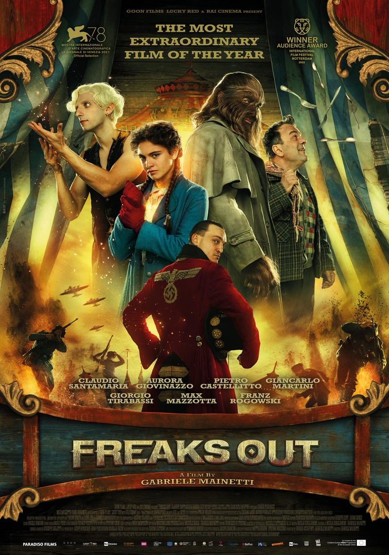 Freaks Out distributed by Paradisofilms official poster