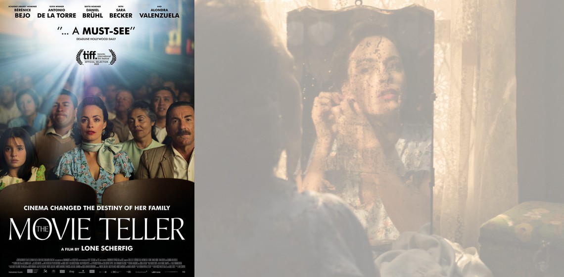 THE MOVIE TELLER : Hero image with Poster and with still presentation : Movie distributed by Paradisofilms in the Netherlands