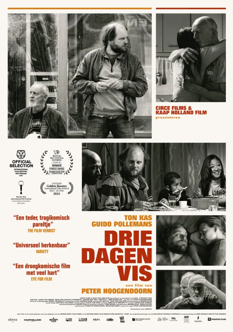 DRIE DAGEN VIS Movie Poster image : Movie distributed by Paradisofilms in The Netherlands