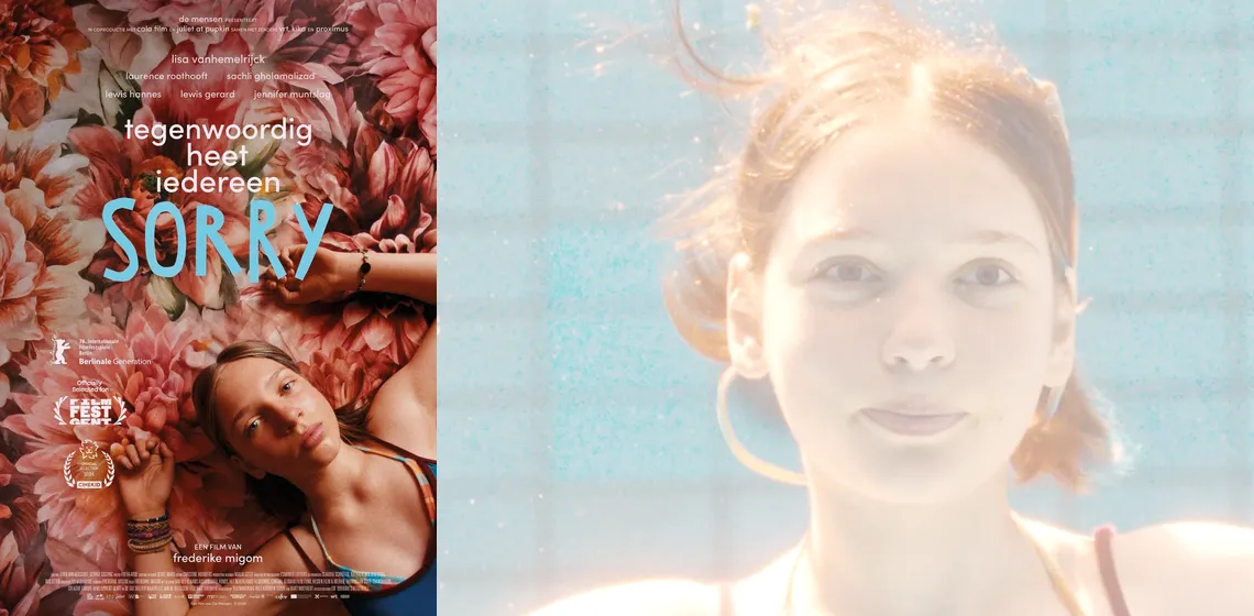 Official movie poster and promotional scene fromTEGENWOORDIG HEET IEDEREEN SORRY